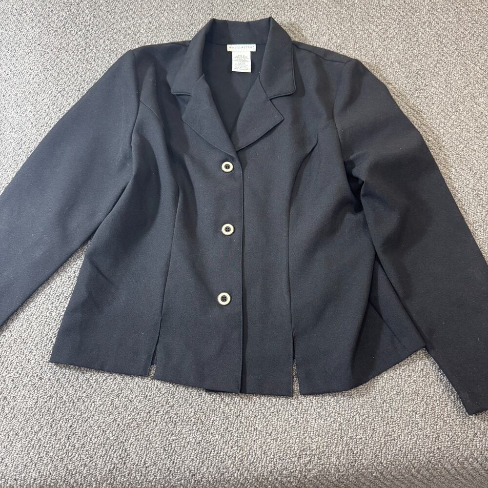 White Stag Womens 12 Black Blazer Long Sleeve